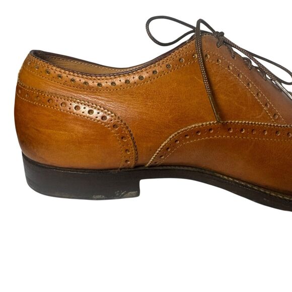 Vtg ALDEN 911 Medallion Tip Calfskin Leather Shoes Oxfords Size 11 D